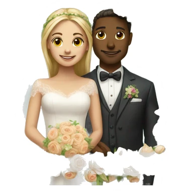 Marriage Garland of flowers sticker