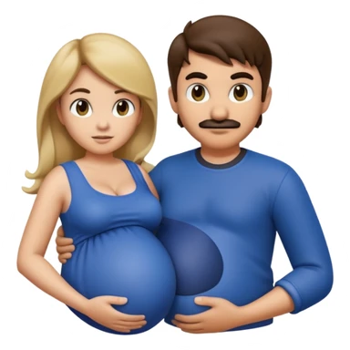 pregnant mario with belly being held by sonic sticker