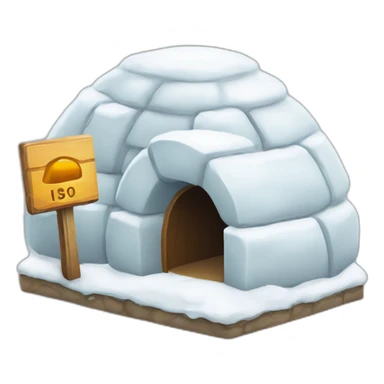 igloo in progress sign sticker