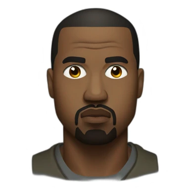 kanye west looking dead serious sticker