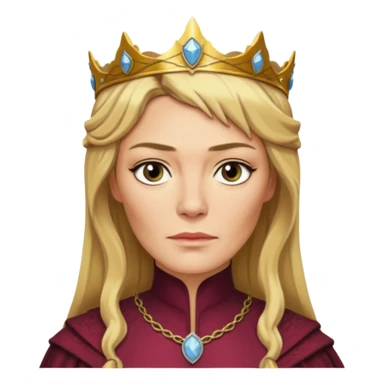 Cersei Lannister wihtout crown   from Games of throne character face only front face sticker