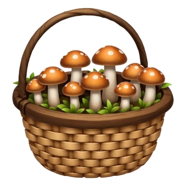 mushrooms in busket sticker