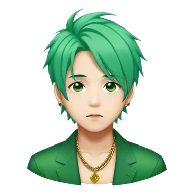 G dragon with green hair sticker