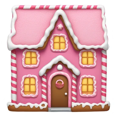 Pink gingerbread house sticker