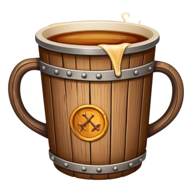 medieval cup spilled ale sticker