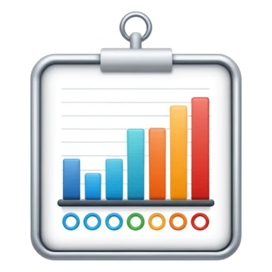 gantt chart emoji in professional design for business presentation, clean edges, modern corporate aesthetic sticker