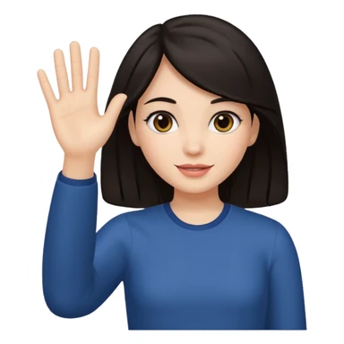 Waive bye add dark hair sticker