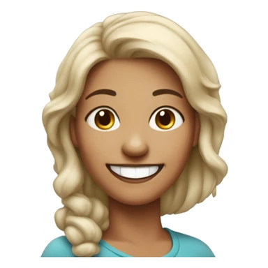 smiling 50 year old girl portrait sticker