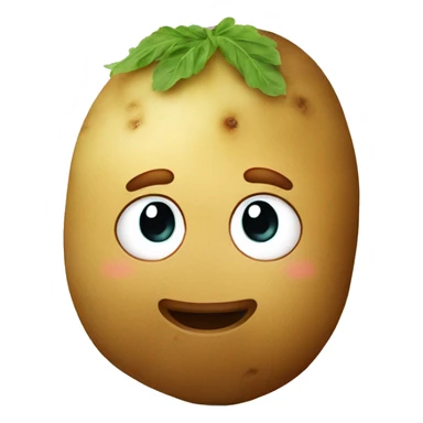 Potato with red hair sticker