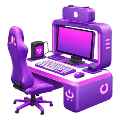neon Purple gaming  sticker