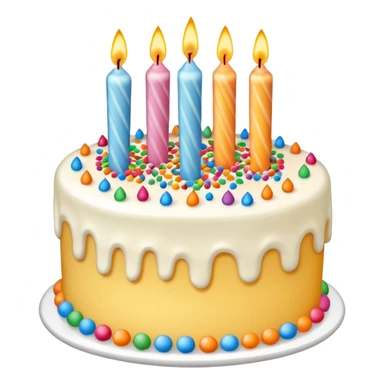 Birthday cake sticker