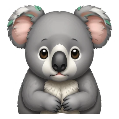 koala with a cold sticker