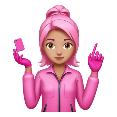 Girl auto body tech in a pink paint suit sticker