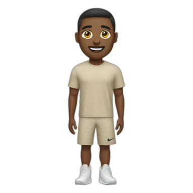 guy wearing a beige nike tech sticker