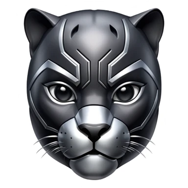 Black Panther upper body, metallic shine sticker