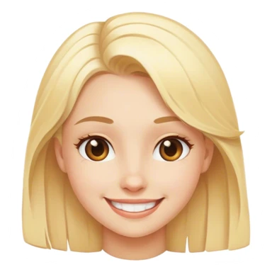 smiling blonde girl portrait  sticker