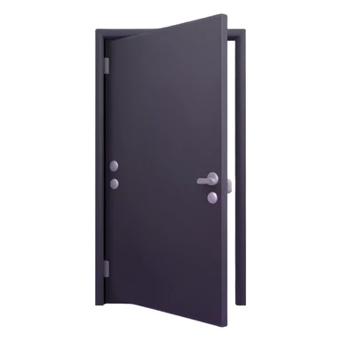 door being unlocked, door slightly open with light shining through sticker