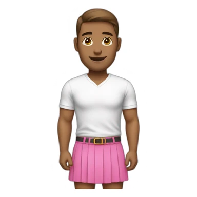 Guy in pink skirt sticker