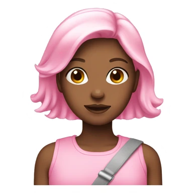 Clean girl pink emoji sticker