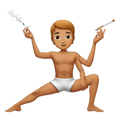 Doing splits while smoking sticker