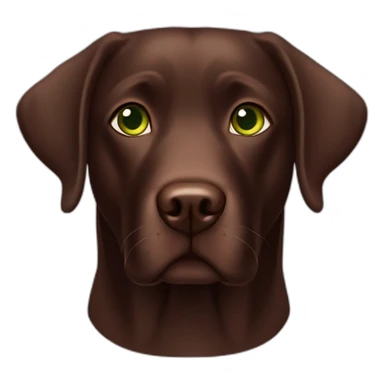 Chocolate labrador green eyes sticker