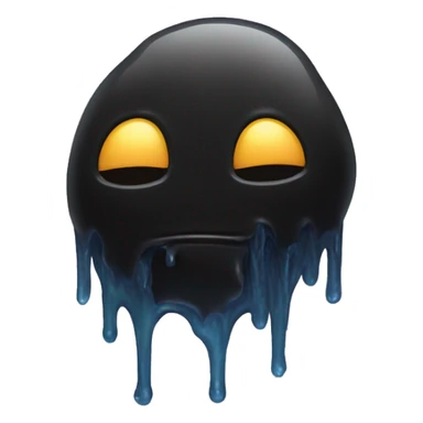 Glitched black melting entity sticker