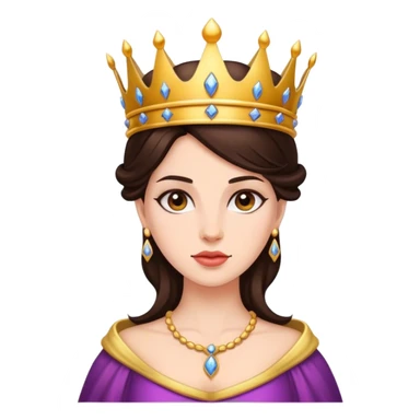 Queen brunette sticker