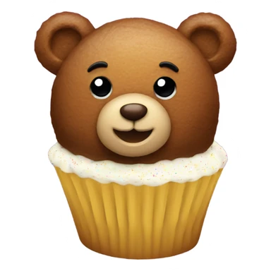 Teddy bear cupcake  sticker