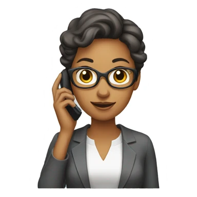 Woman talking on cell phone sticker