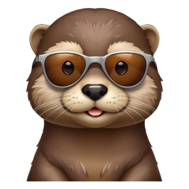 Otter with sunglasses sticker