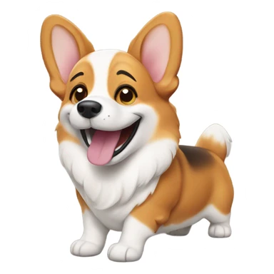 Happy corgi sticker