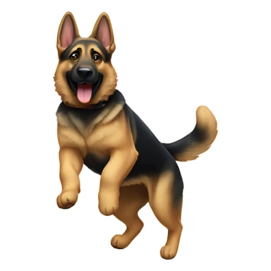 german shepherd standing on high dive  sticker