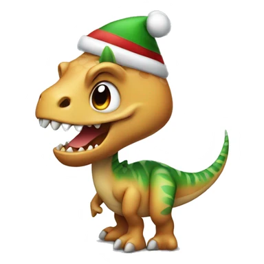 A dinosaur in Christmas  sticker