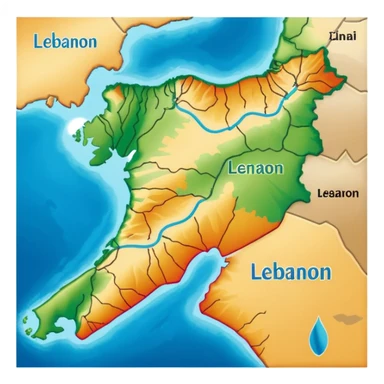 Lebanon map sticker