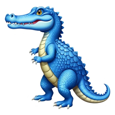 Blue crocodile in four legs sticker