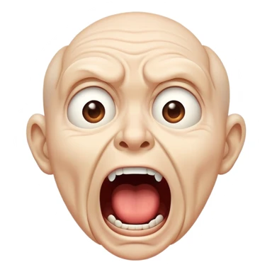 face screaming in fear sticker