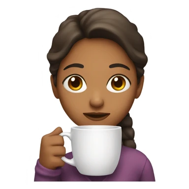 girl holding a mug sticker