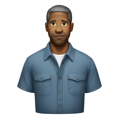 denzel washington wearing shirt sticker