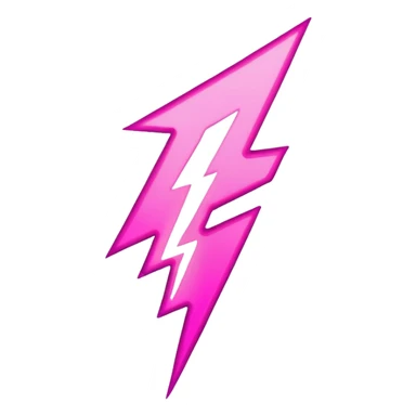 Pink lightning bolt sticker