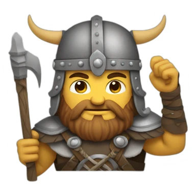 viking holding a head sticker