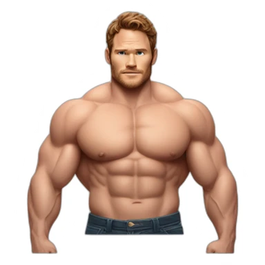 Chris Pratt Bodybuilder giant sticker