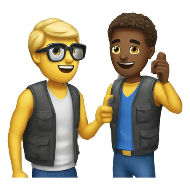 a walmart employee mad on a walkie talkie with his friend sticker