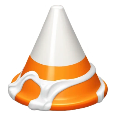 Traffic cone with mayonnaise on it sticker