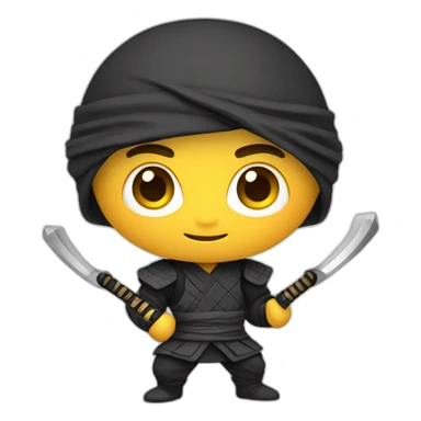 Ninja with nunchaku  sticker