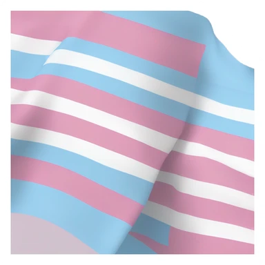 transgender pride flag with five horizontal stripes: light blue, pink, white, pink, and light blue sticker