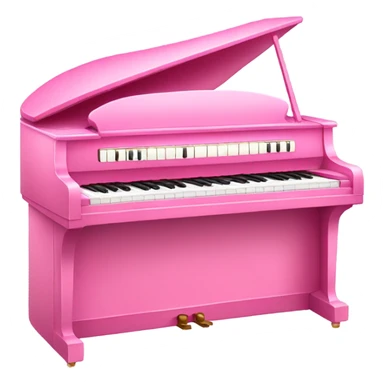 Pink coquette piano with white background  sticker