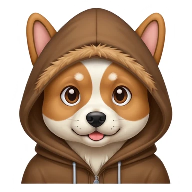 dog wearing hood sticker