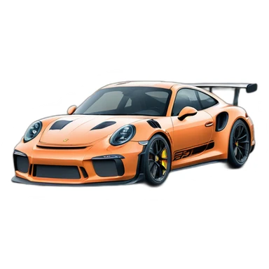 Porsche GT3RS on the track sticker