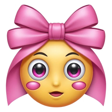Rolling eye with a pink bow sticker