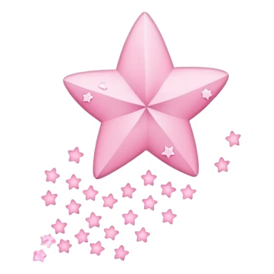 pastel pink shooting Sakura star sticker